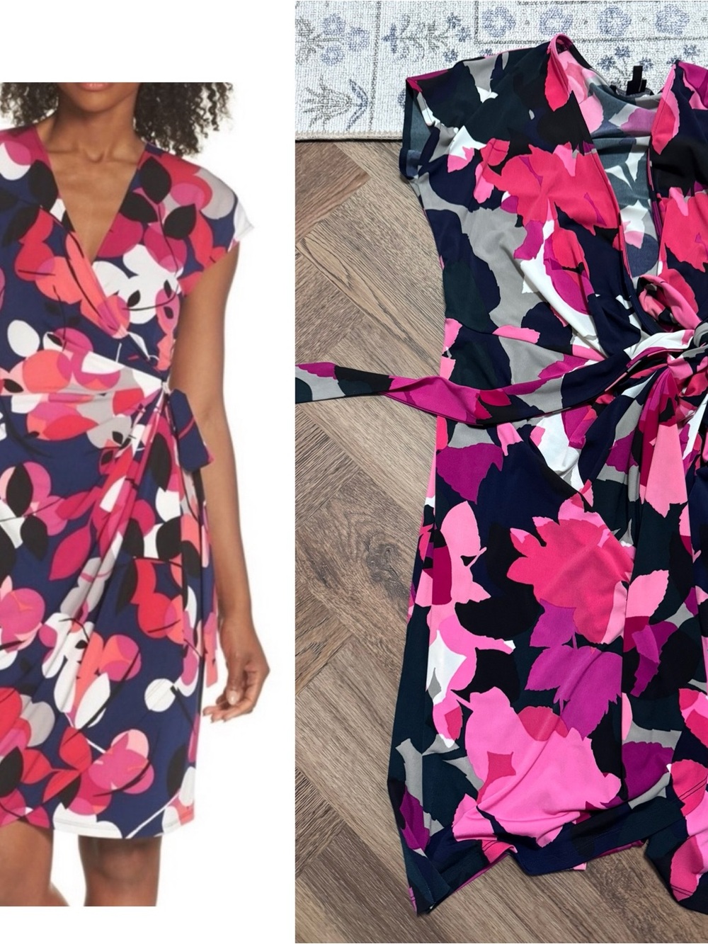 Maggy London Floral Wrap Dress NWT